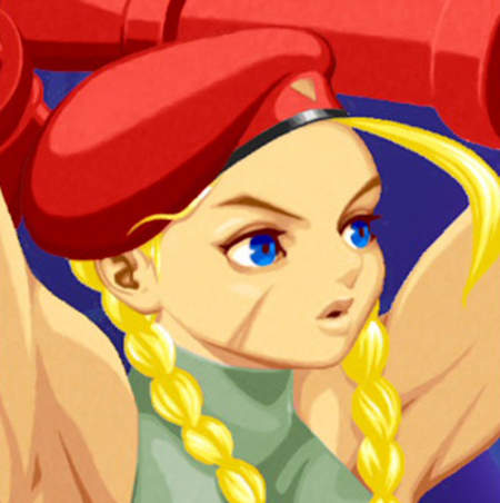Das Charakter-Portait von Cammy aus Street Fighter II