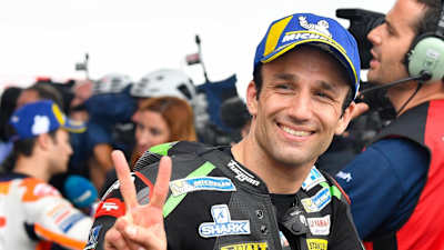 MotoGP rider Johann Zarco, from France, poses in Austin, Texas, USA after the 2018 US Grand Prix of MotoGP.