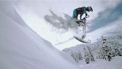 Darren Berrecloth rides a snowbike