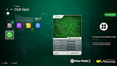 Eine Übersicht über die Club Specs von PGA Tour 2023