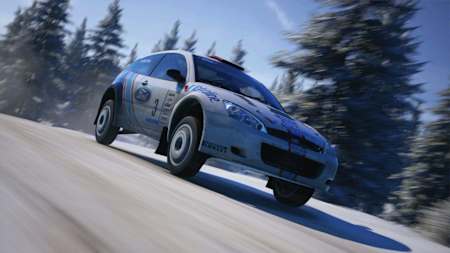 Captura de pantalla de un Ford Focus WRC en acción en EA SPORTS™ WRC.