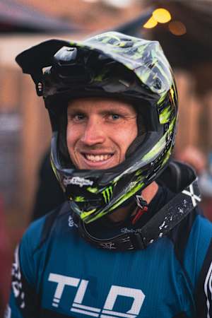 Tom van Steenbergen poses for a portrait at Red Bull Rampage in Virgin, Utah, USA on 21 October, 2022. 
