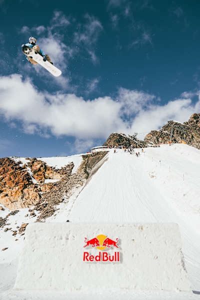 Mark McMorris snowboarding at the RedBull Performance Camp at Prime Park
