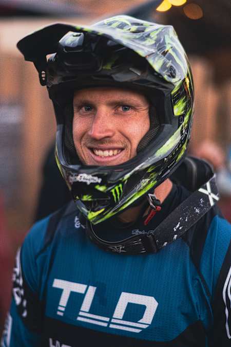 Tom van Steenbergen poses for a portrait at Red Bull Rampage in Virgin, Utah, USA on 21 October, 2022. 