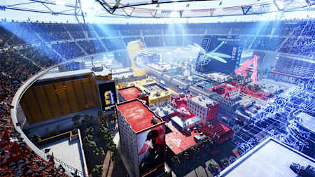 Screenshot aus The Finals zeigt die Map 'Las Vegas Stadium'