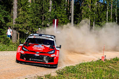 Sami Pajari equalled Elfyn Evans' quickest time on shakedown