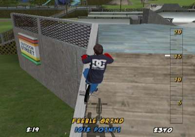 Una captura de pantalla de Dave Mirra Freestyle Challenge.