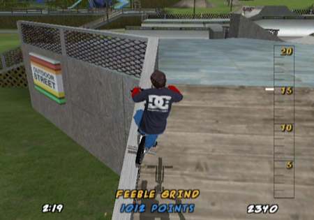 Una captura de pantalla de Dave Mirra Freestyle Challenge.