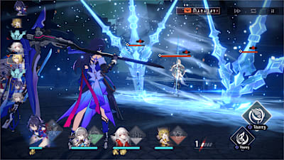 Screenshot aus Honkai Star Rail zeigt einen rundenbasierten Kampf.
