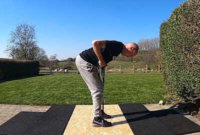 Banded bent over row bodyweight exercise