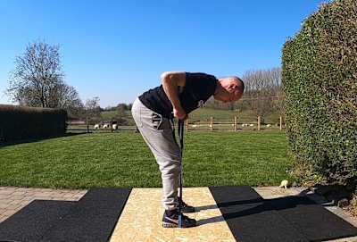 Banded bent over row bodyweight exercise