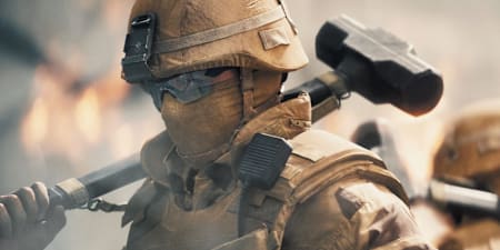 Un soldat équipé et prêt à entrer en action dans Battlefield 6.