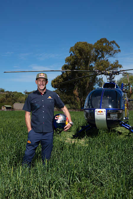 Aaron Fitzgerald poses for a portrait during the Red Bull Air Force Training Camp in Los Alamos, California, USA on April 9, 2021. 