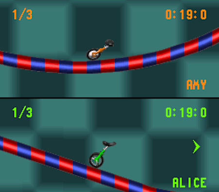 A screenshot of the game Uniracers