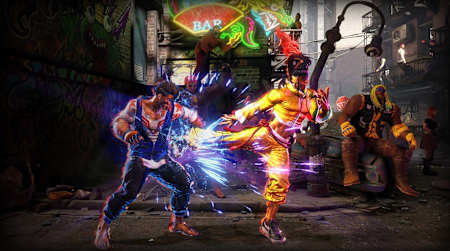 A screenshot of a Drive Parry in action from Street Fighter 6