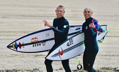 Mick Fanning y Pablo Gutiérrez