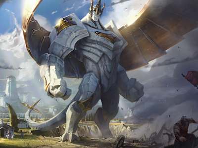 A shot of League's Galio