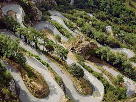 Lacets de Montvernier, France cycle climb
