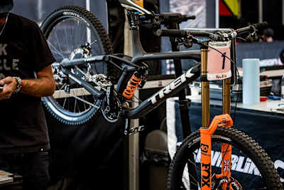 Rachel Atherton's bike has gone raw