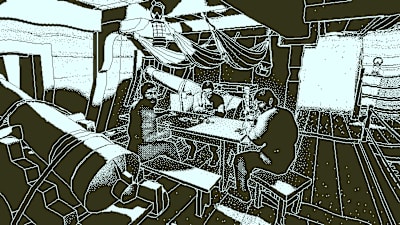 A screenshot from the game: Return of the Obra Dinn.