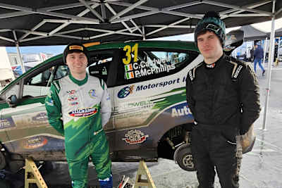 McPhillips (right) will co-drive Caldwell in the ERC Fiesta Rally3 Trophy