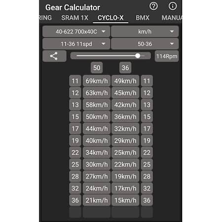 „Bike Gear Calculator"