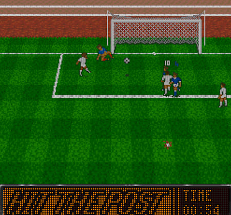 Una captura de pantalla de World Soccer 94: Road To Glory para el SNES.