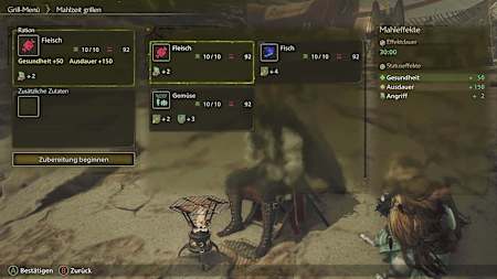 Kocht regelmäßig Essen für Buffs