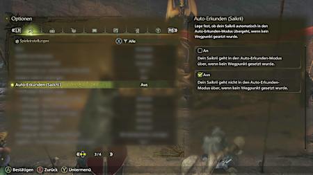 Schaltet die Autoerkundung eures Saikrii aus