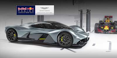 View of the Aston Martin Valkyrie (AM-RB 001), which has been developed in partnership with F1 team Red Bull Racing