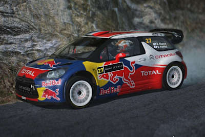 A screenshot of the Citroën C3 rally car.