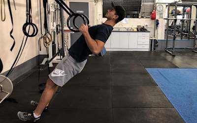 Ring rows are a great pulling exercise.