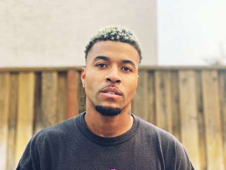 Portrait of Amercian krump dancer Kevin Davis Jr, aka Konkrete.