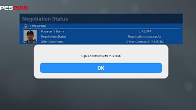 If successful, you can sign your new contract via the offers screen