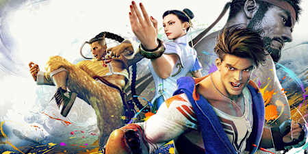Artwork das Ryu, Chun-Li, Jamie und Luke zeigt