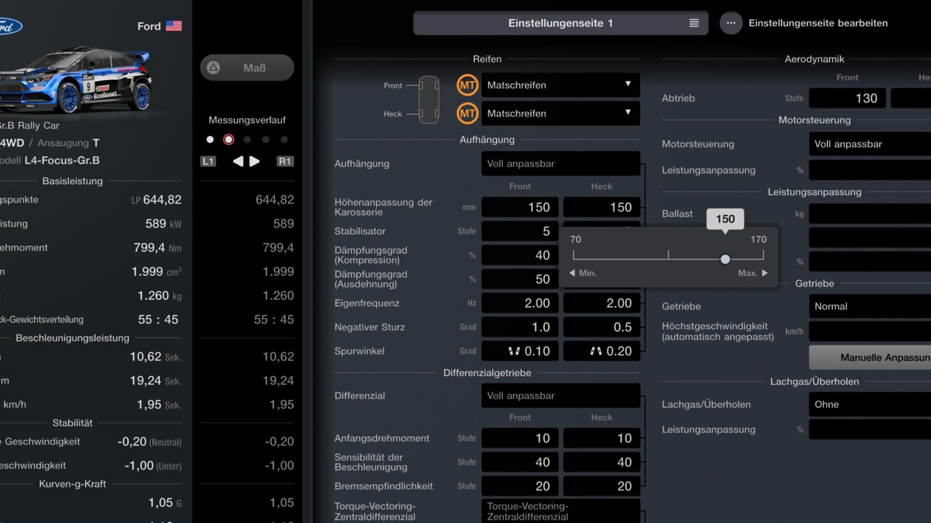 Ảnh chụp màn hình từ Gran Turismo 7 hiển thị menu cài đặt
