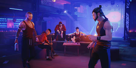 Der Held steht sich einem Rowdy gegenüber