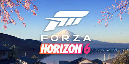 Forza Horizon 6 Artwork zeigt den Mount Fuji und das Logo des Spiels