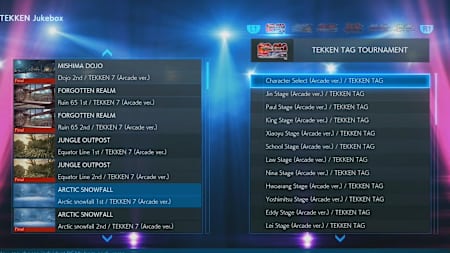 Aperçu de Tekken 7 : Le mode Jukebox exclusif à Tekken 7 sur console de jeux vidéo PlayStation 4.