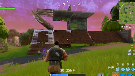 Screenshot from Fortnite shows a few simple ramps