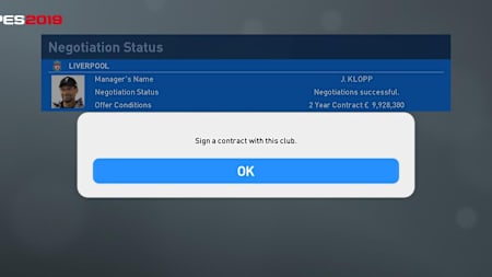 If successful, you can sign your new contract via the offers screen