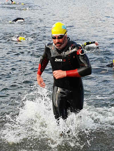 Participant during Boundary Park Tri