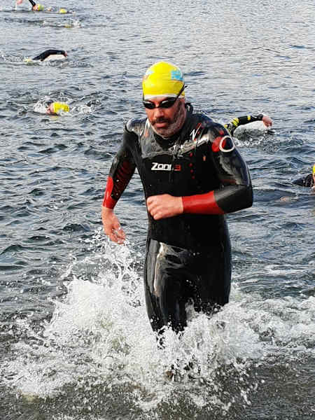 Participant during Boundary Park Tri
