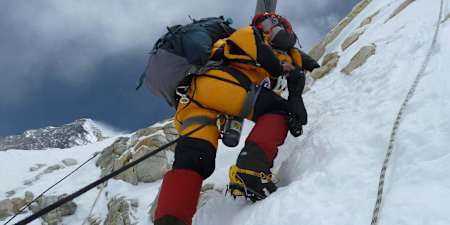 Dieumegard-Thornton durante la sua scalata del monte Everest