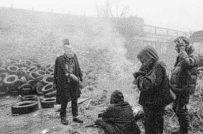 Punks in a junkyard
