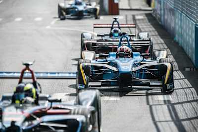 Pierre Gasly durante la prueba celebrada en la Ciudad de Nueva York de la Fórmula E.