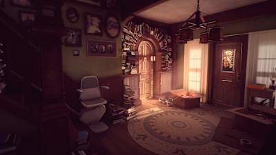 Una captura de pantalla de la casa en What Remains of Edith Finch.