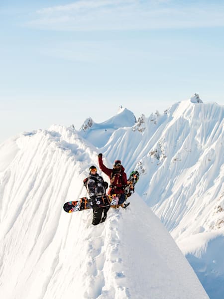 Travis Rice und Eric Jackson Red Bull beim Snowboarden