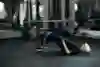 Zoi Sadowski doing a banded glute bridge.