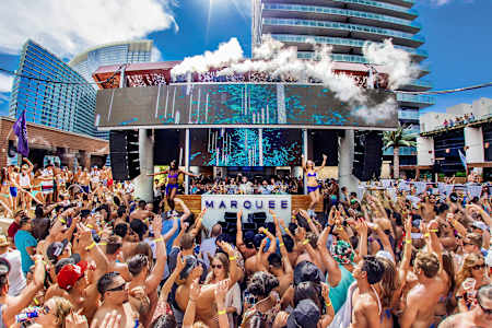 Find the beautiful people—plus resident DJs like Eric D-Lux, Mustard and Bob Moses—at the Marquee Dayclub,